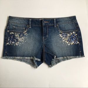 NWOT Aeropostale Embellished Denim Shorts 10